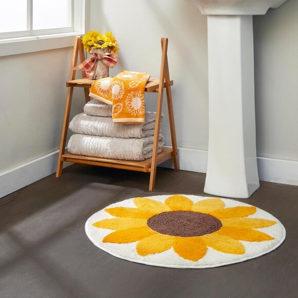 2 SKL Fall Harvest Hand Towel Set Sunflower Decorative Bath Kitchen Bar - Picture 4 of 5